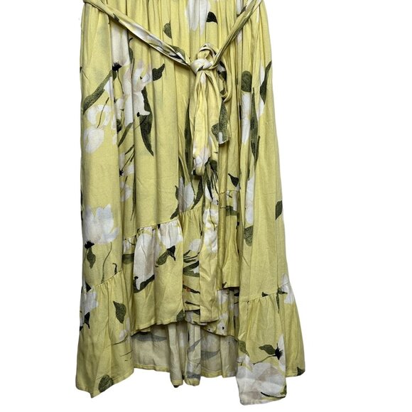 Rachel Roy Dress Womens Plus Size 3X Short Sleeve Sundress Yellow Floral Boho - Picture 3 of 12